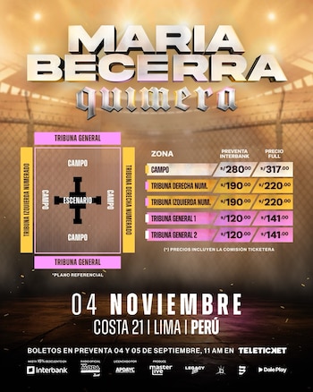 Concierto de María Becerra en Perú: precios de las entradas para su show