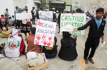 Supporters of ousted former President