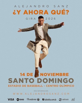 16/10/2026 Alejandro Sanz añade Santo Domingo a su gira mundial '¿Y ahora qué?'.
Alejandro Sanz suma una nueva parada a su tour '¿Y ahora qué?' en Santo Domingo (República Dominicana), con un concierto que tendrá lugar el próximo el 14 de noviembre. Las entradas para el concierto, que se celebrará en el Estadio de Baseball - Centro Olímpico de Santo Domingo, están disponibles desde este viernes en la web del artista.
CULTURA
SEITRACK ES