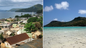Mayotte, un archipiélago francés situado en el canal de Mozambique, entre Madagascar y el continente africano. (Montaje Infobae con imágenes de Wikipedia)