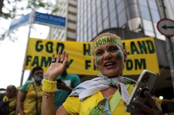 Una seguidora de Bolsonaro en