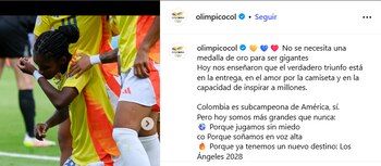 Comité Olímpico Internacional Colombiano destacó que son una fuente de inspiración para miles de deportistas que aspiran a representar a Colombia en diferentes disciplinas - crédito @olimpicocol/Instagram