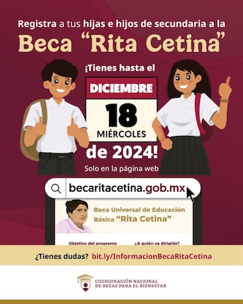 Beca Rita Cetina ofrece apoyo