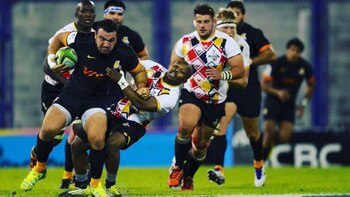 Agustin Creevy jugando para Jaguares (Twitter - @agustincreevy)