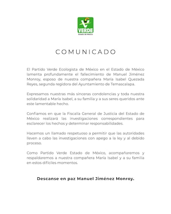 Temascalapa PVEM Edomex Regidora María Isabel Quezada PVEM comunicado Edomex