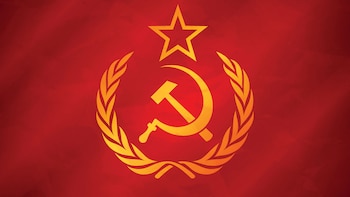 La bandera de la URSS.