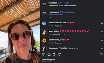 Andrade compartió un collage de fotos y clips con amigos
