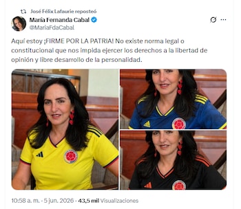 La senadora María Fernanda Cabal se inclinó por Abelardo de la Espriella, candidato identificado con la derecha más radical - crédito @MariaFdaCabal/X