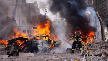 Ataque ruso en la ciudad