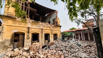 La destrucción de una vivienda