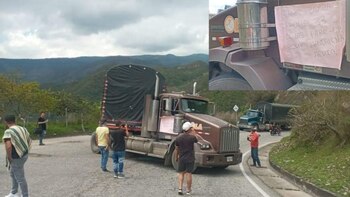 Trancón en la vía de