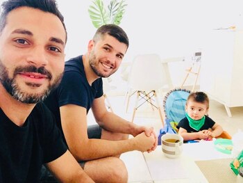 Nicolas, Matías y Lautaro, el