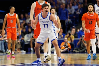 Su breve estadía en Kentucky estuvo marcada por una lesión que limitó sus minutos en cancha (Jordan Prather-Imagn Images)