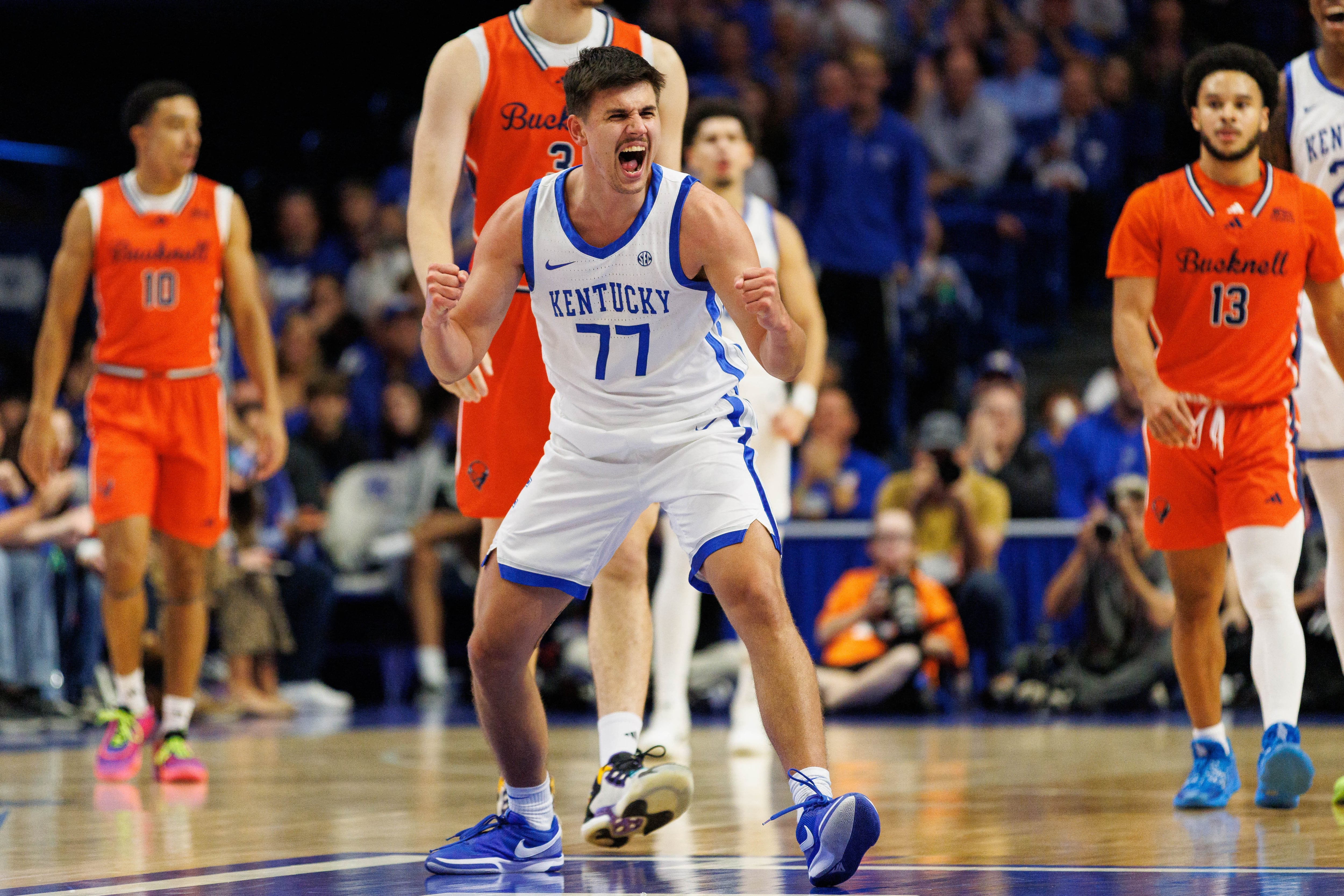 Su breve estadía en Kentucky estuvo marcada por una lesión que limitó sus minutos en cancha (Jordan Prather-Imagn Images)