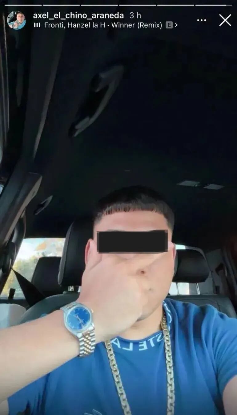 La última publicación que subió el conductor minutos antes del choque (Gentileza: LMNeuquén)