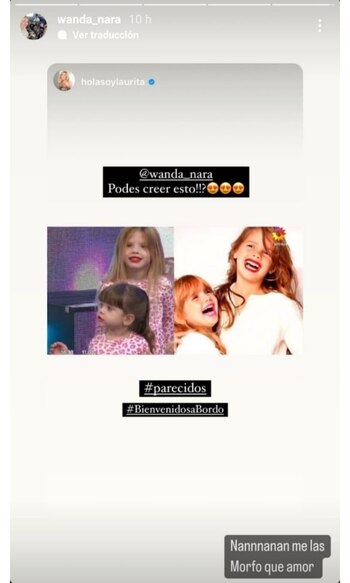 La reacción de Wanda Nara
