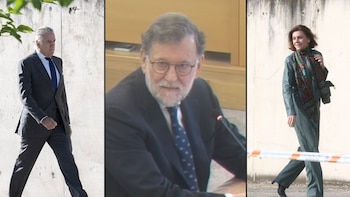 Luis Bárcenas, Mariano Rajoy y María Dolores de Cospedal (Montaje Infobae)