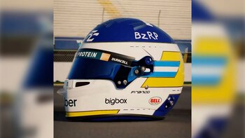 El casco de Colapinto en