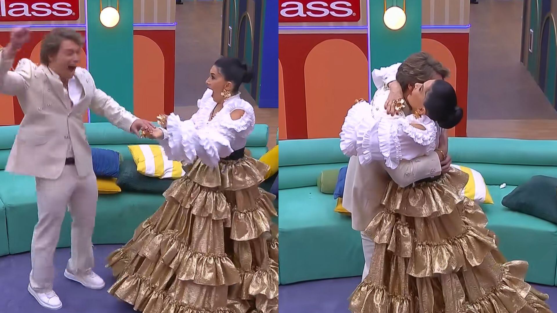 Aldo de Nigris y Dalílah Polanco. (Captura de pantalla)