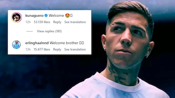 La particular reacción de Erling Haaland tras enterarse del fichaje de Enzo Fernández en Manchester City