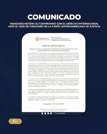 El cierre de la CCJ abre incertidumbre sobre el futuro de la integración regional.(FOTO: Cancillería Honduras)