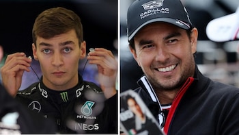 Checo Pérez llevará a George Russell al Estadio Ciudad de México si México avanza a octavos de final contra Inglaterra