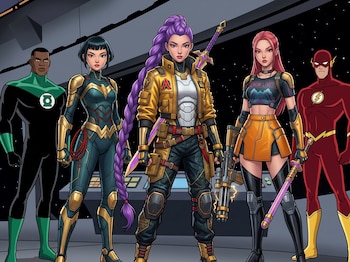 Las Guerreras K-pop en la Liga de la Justicia. (Foto: Gemini)