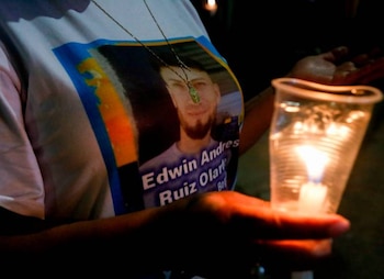 La madre de Edwin Andrés