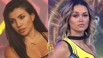 Fotografía dividida con el rostro de Angie Arizaga a la izquierda y el de Diana Sánchez a la derecha