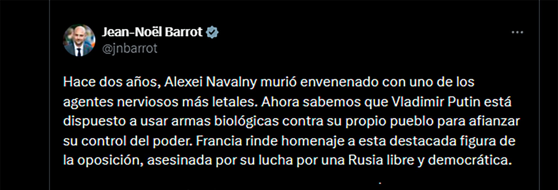 El mensaje de Jean-Noël Barrot en X