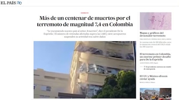 Así reportó El País la tragedia del terremoto en Colombia - crédito El País