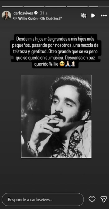 El cantante colombiano se despidió