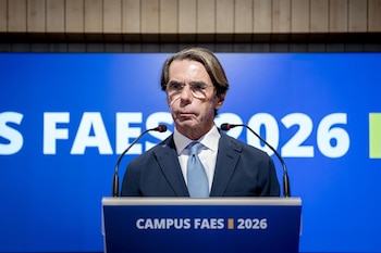 23/09/2026 El expresidente del Gobierno y presidente de FAES, José María Aznar, durante la inauguración del Campus FAES 2026, en la Fundación Ortega-Marañón, a 23 de septiembre de 2026, en Madrid (España). Aznar ha inaugurado el Campus FAES 2026 que este año se titula 'América Latina en transformación: consecuencias para la Unión Europea'.
POLITICA
A. Pérez Meca - Europa Press