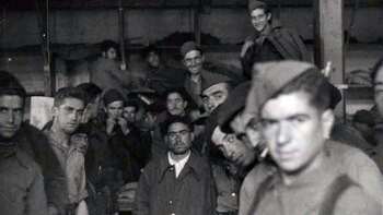 Prisioneros republicanos en Sama de