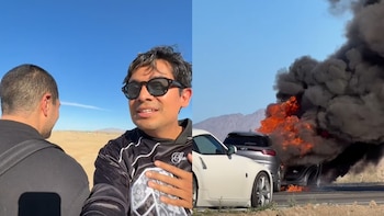 Se incendia auto de Ricardo