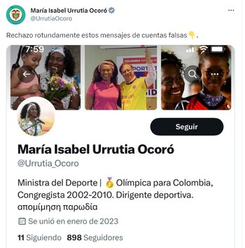 Trino de Maria Isabel Urrutia tras su salida
