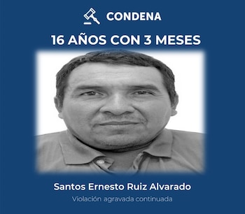 El Juzgado de Sentencia de Sensuntepeque castigó a Santos Ernesto Ruiz Alvarado por agresiones contra una adolescente en Cabañas./ (Fiscalía General de la República)
