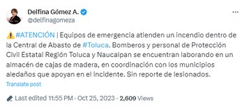 Delfina Gómez se pronunció ante