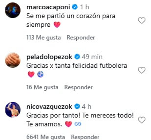Nicolás Vázquez expresó su afecto por Lionel Messi: “¡Gracias por tanto! Te merecés todo. Te amamos”