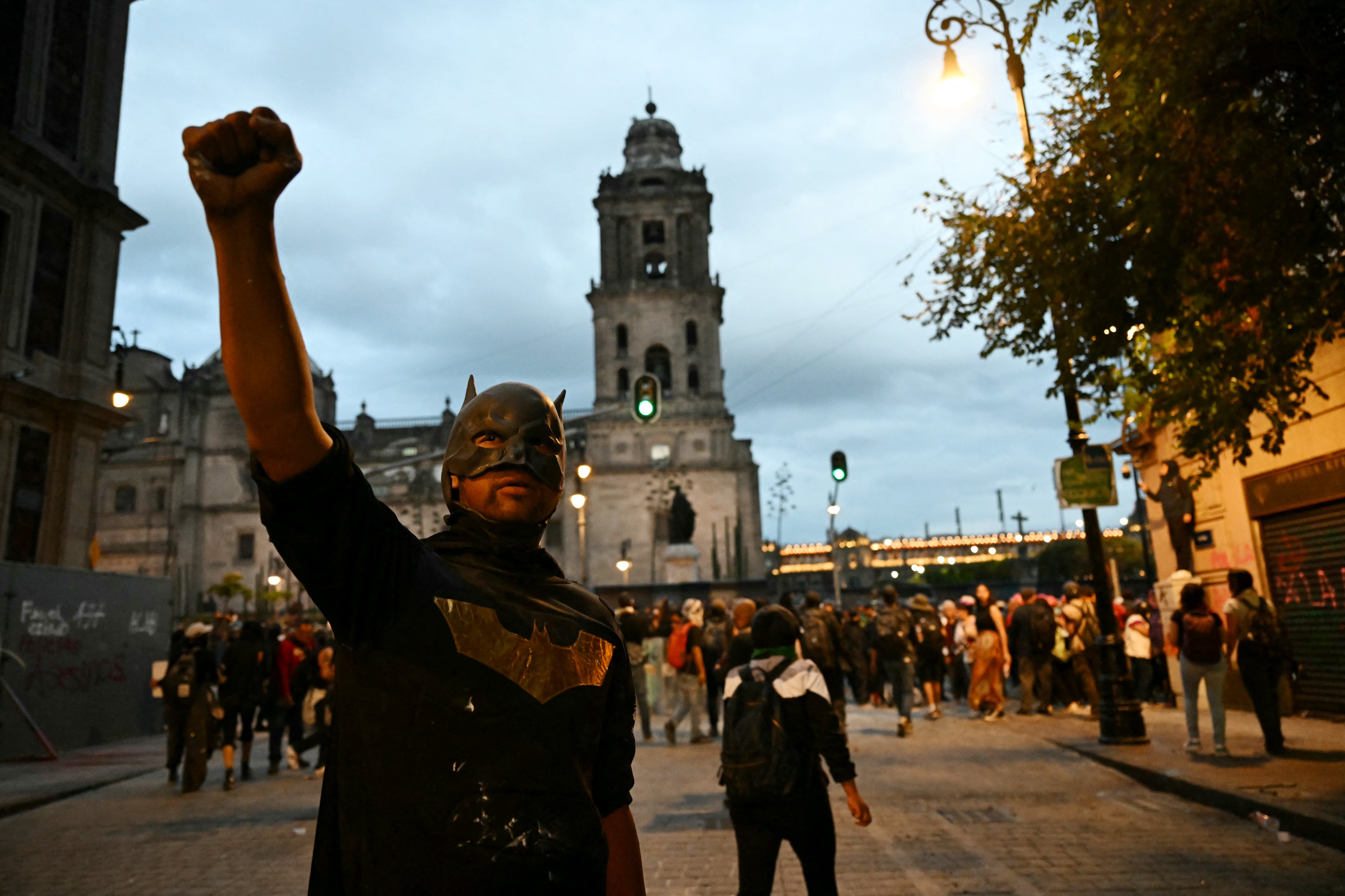 Imágenes de la movilización en conmoración al 2 de octubre de 1968 (AFP)