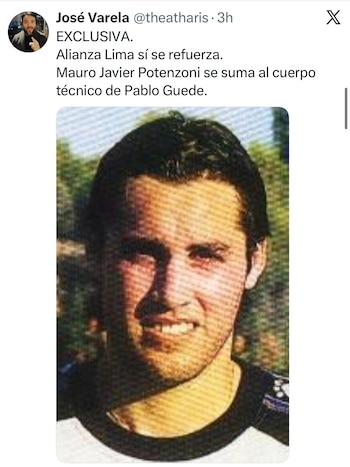 Mauro Potenzoni es el nuevo integrante del comando técnico de Pablo Guede en Alianza Lima.