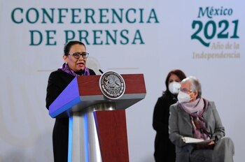 OLGA SANCHEZ CORDERO - MEXICO - CONFERENCIA - PRESIDENCIA - AMLO - 27012021