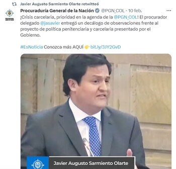 Javier Augusto Sarmiento, procurador delegado