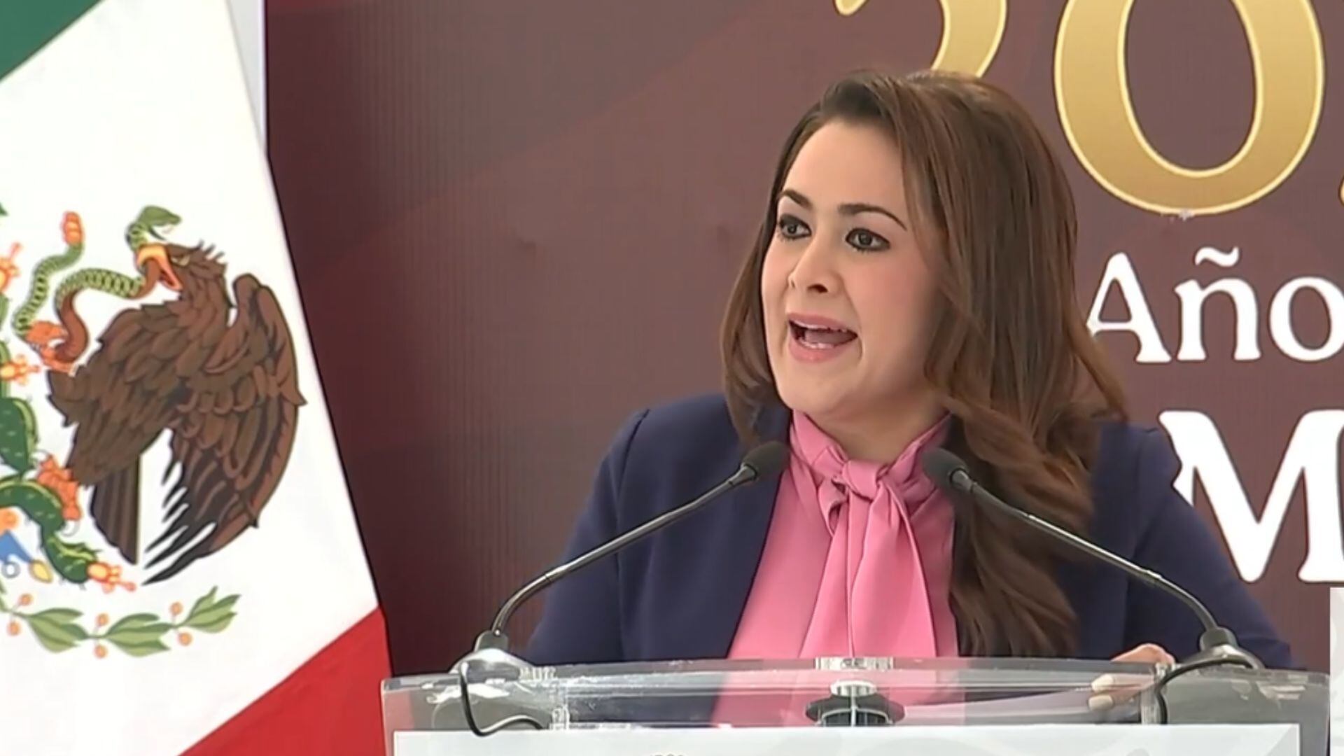 La gobernadora de Aguascalientes, Teresa Jiménez, es la mejor panista evaluada en encuesta Foto: x.com/@Claudiashein