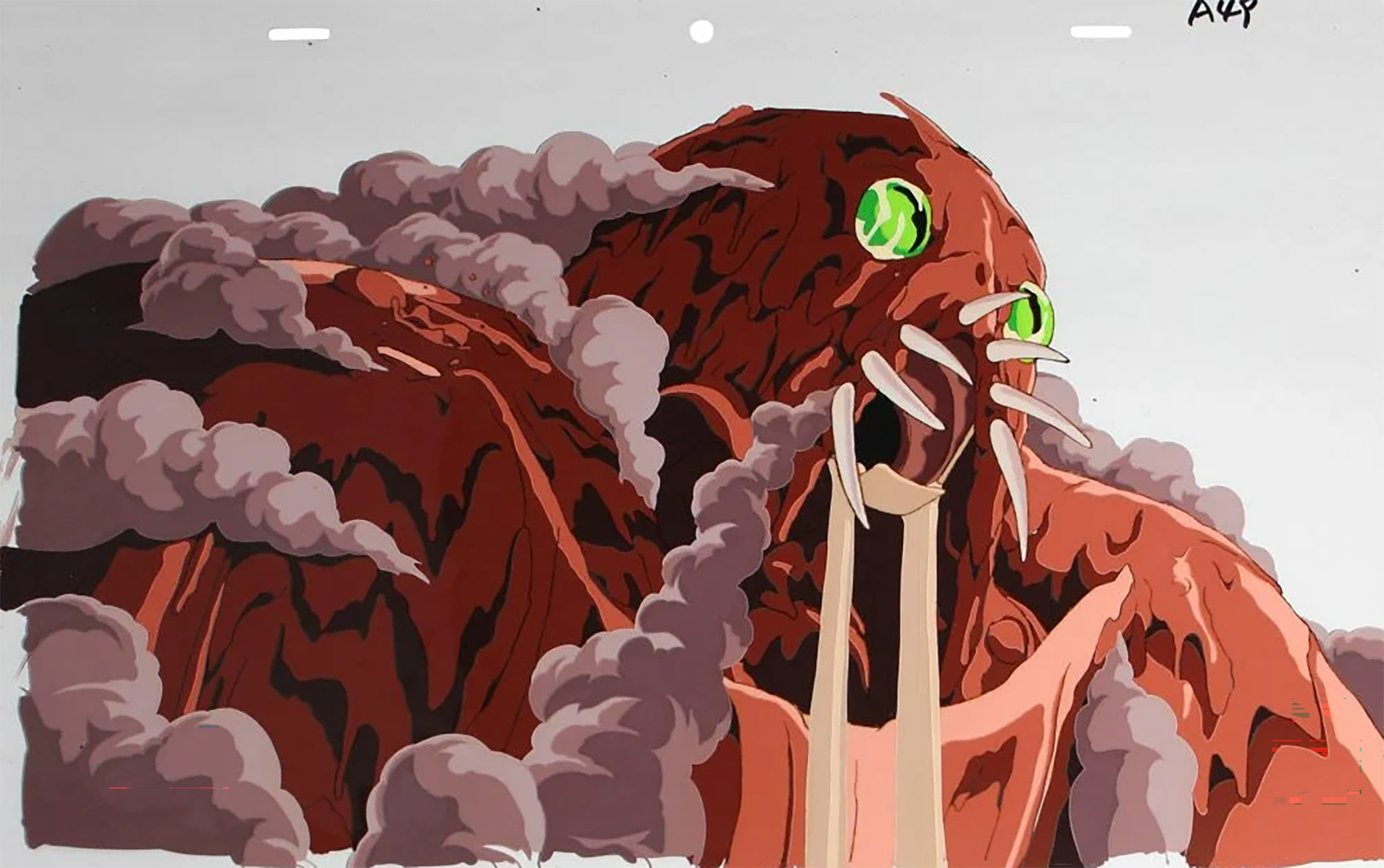 Dibujo en celuloide del Dios Guerrero Gigante de