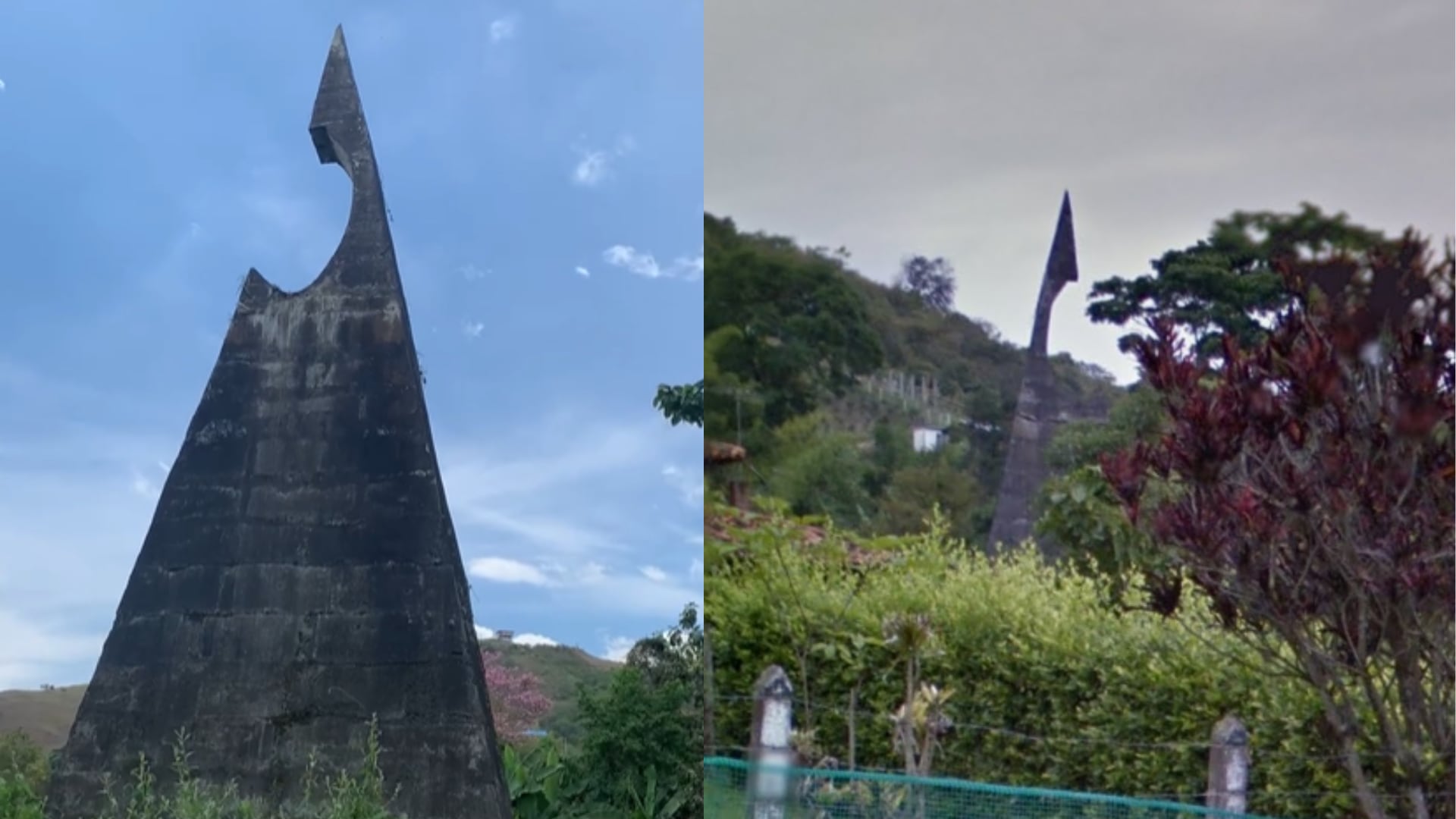 La construcción tiene frases en sus cimientos, con las que agradece a Dios en varios idiomas - crédito Google Earth y deviajeconjenni/TikTok