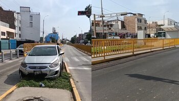 Accidente en la vía exclusiva