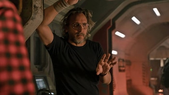 Fede Álvarez en el set