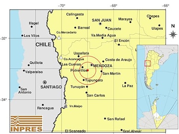 Dos sismos sacudieron a la provincia de Mendoza en menos de cinco horas