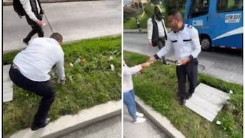 Se hizo viral video de conductor en Manizales al que se le abrió la puerta del bus y todo el producido del día salió volando: “Menos mal no fue en Tasajera”